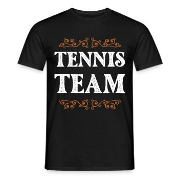 Tennis Team - Männer T-Shirt - Schwarz - Vorne - AI Model Male 178 light (178cm)