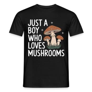 Pilz Pilze Funghi Champignon - Männer T-Shirt - Schwarz - Vorne - AI Model Male 178 light (178cm)