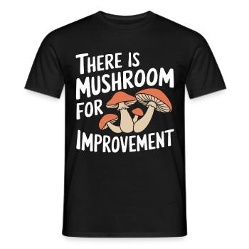 Mushroom Mushrooms Funghi Mushroom - Men's T-Shirt - black - Front - AI Model Male 178 light (178cm)