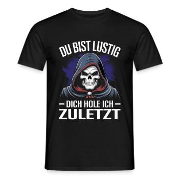 Du bist lustig Totenkopf | Biker | Motorradfahrer - Männer T-Shirt - Schwarz - Vorne - AI Model Male 178 light (178cm)