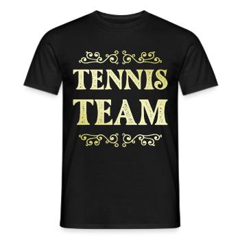 Tennis Team - Männer T-Shirt - Schwarz - Vorne - AI Model Male 178 light (178cm)