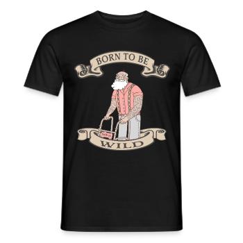Active senior with walker - Men's T-Shirt - black - Front - AI Model Male 178 light (178cm)