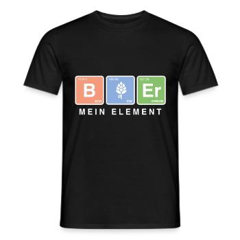 Elementar Bier – Chemie trifft auf Biergenuss - Männer T-Shirt - Schwarz - Vorne - AI Model Male 178 light (178cm)