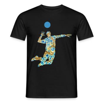 volleyballer e 243 - Männer T-Shirt - Schwarz - Vorne - AI Model Male 178 light (178cm)