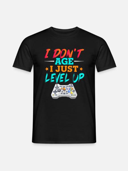 Old gamer gamer - Men's T-Shirt - black