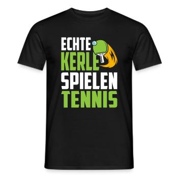 Tischtennis - Männer T-Shirt - Schwarz - Vorne - AI Model Male 178 light (178cm)