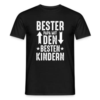 bester Papa besten Kindern - Männer T-Shirt - Schwarz - Vorne - AI Model Male 178 light (178cm)