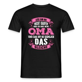 Oma Glück - Männer T-Shirt - Schwarz - Vorne - AI Model Male 178 light (178cm)