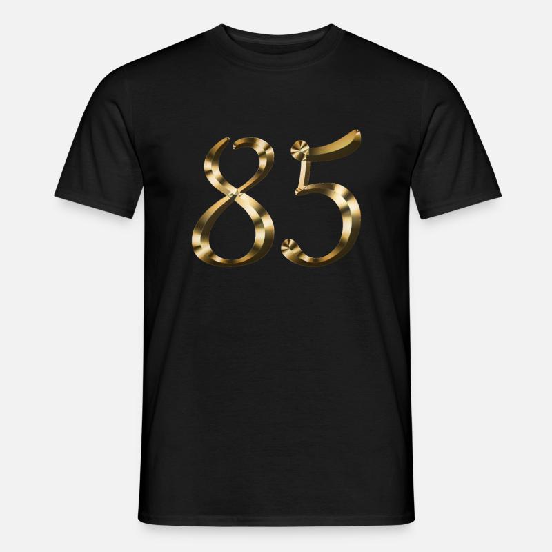 85 års jubilæum 85 år guld 85-års fødselsdag - Mænd T-shirt - sort