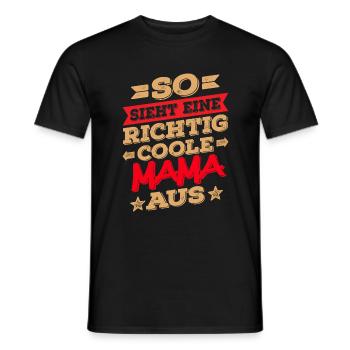 coole Mama tshirt - Männer T-Shirt - Schwarz - Vorne - AI Model Male 178 light (178cm)