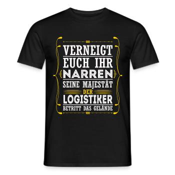 Verneigt euch Ihr Narren Logistiker Lagerist - Männer T-Shirt - Schwarz - Vorne - AI Model Male 178 light (178cm)
