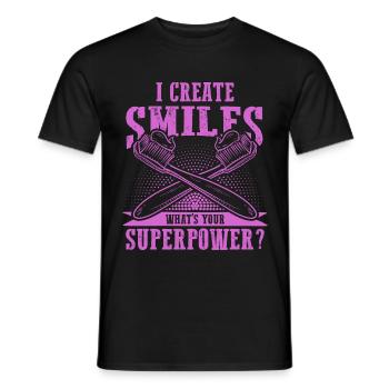 Zahnarzt smile - Männer T-Shirt - Schwarz - Vorne - AI Model Male 178 light (178cm)