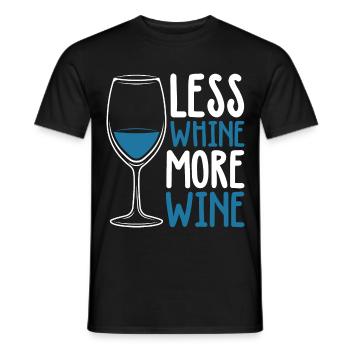 Wine glass of wine - Men's T-Shirt - black - Front - AI Model Male 178 light (178cm)