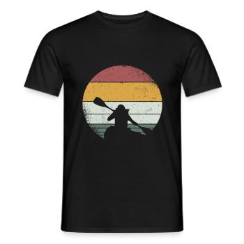 Canoë-kayak canoë-kayak kayak kayak paddle - T-shirt homme - noir - Devant - AI Model Male 178 light (178cm)