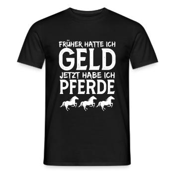 Pferde Reiten Reitsport Springreiten Dressurreiten - Männer T-Shirt - Schwarz - Vorne - AI Model Male 178 light (178cm)