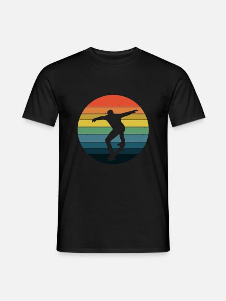 Skateboard Skaten Skateboarden Vintage Skating - Männer T-Shirt - Schwarz