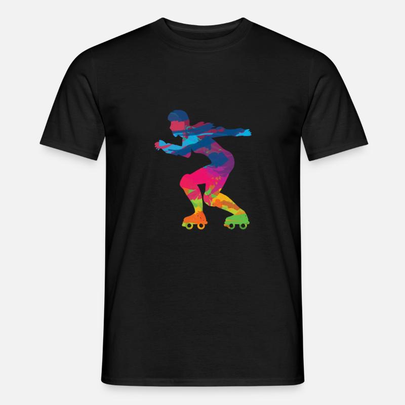 Inline-Skates Inline-Skating Rollschuhlaufen - Männer T-Shirt - Schwarz