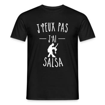 JE PEUX PAS J'AI SALSA - T-shirt homme - noir - Devant - AI Model Male 178 light (178cm)