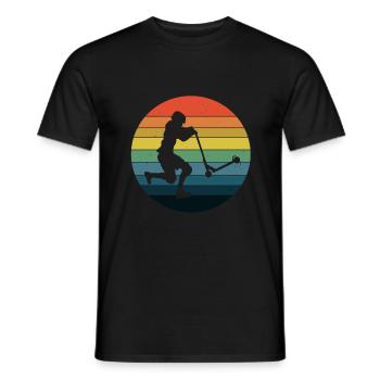 Scooter Tretroller Stunts Skatepark Tretroller - Männer T-Shirt - Schwarz - Vorne - AI Model Male 178 light (178cm)