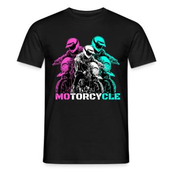 Motorcycle Lifestyle / Motorcycle / Motorcycles biker - Men's T-Shirt - black - Front - AI Model Male 178 light (178cm)