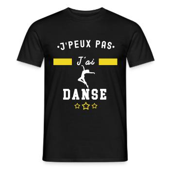 je peux pas j'ai danse dance - T-shirt homme - noir - Devant - AI Model Male 178 light (178cm)