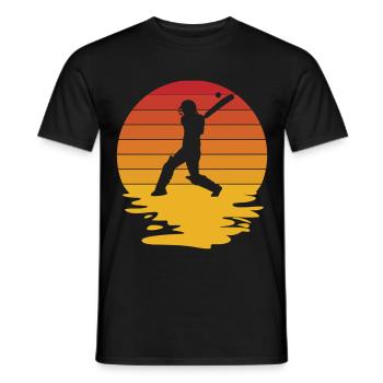 Cricket Cricketspieler Cricketspiel Geschenk - Männer T-Shirt - Schwarz - Vorne - AI Model Male 178 light (178cm)