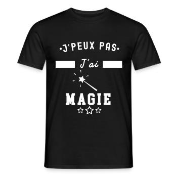 je peux pas j'ai magie - T-shirt homme - noir - Devant - AI Model Male 178 light (178cm)