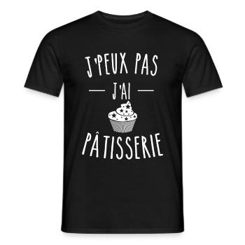 je peux pas j'ai patisserie - T-shirt homme - noir - Devant - AI Model Male 178 light (178cm)