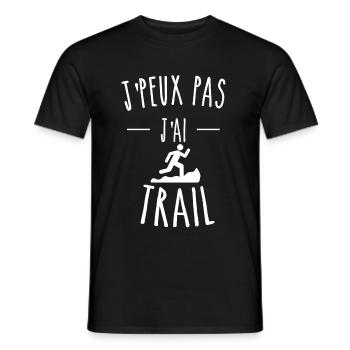 je peux pas j'ai trail - T-shirt homme - noir - Devant - AI Model Male 178 light (178cm)