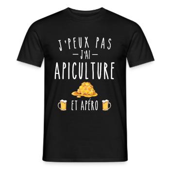 j'peux pas j'ai apiculture et apéro - T-shirt homme - noir - Devant - AI Model Male 178 light (178cm)