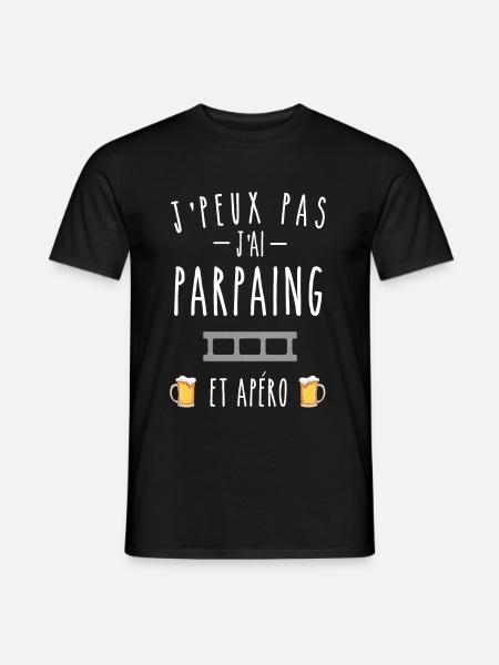 parpaing et apéro - T-shirt homme - noir