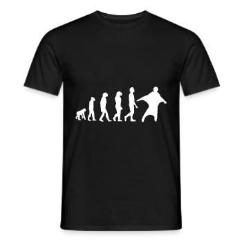 evolution Flügelanzug - Männer T-Shirt - Schwarz - Vorne - AI Model Male 178 light (178cm)