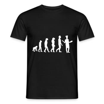 evolution chef patissier Küche - Männer T-Shirt - Schwarz - Vorne - AI Model Male 178 light (178cm)