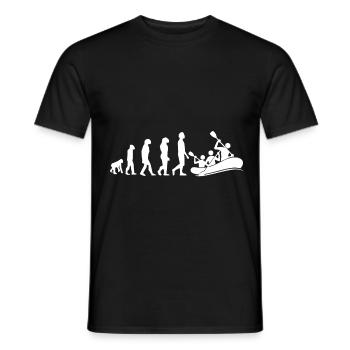 Rafting Evolution - Männer T-Shirt - Schwarz - Vorne - AI Model Male 178 light (178cm)