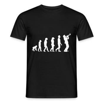 evolution trumpet music trumpet - Men's T-Shirt - black - Front - AI Model Male 178 light (178cm)