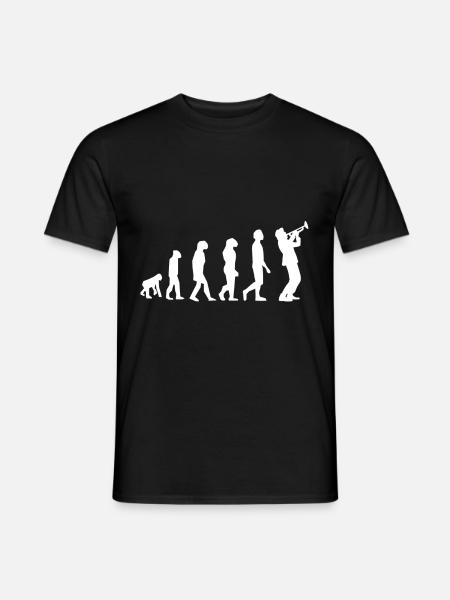 Evolution Trompete Musik Trompete - Männer T-Shirt - Schwarz