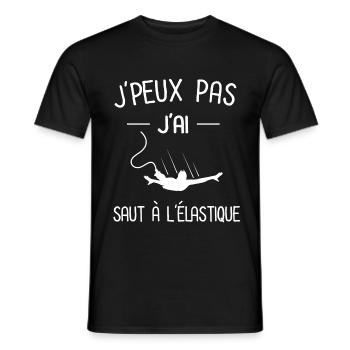 je peux pas j'ai saut à l'élastique - T-shirt homme - noir - Devant - AI Model Male 178 light (178cm)