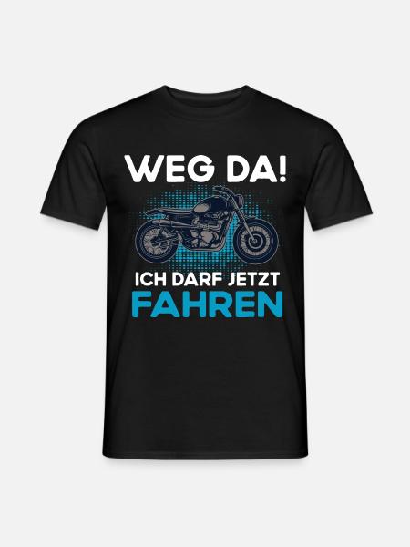 Motorradfahr Biker Motorrad Führerschein Bestanden - Männer T-Shirt - Schwarz