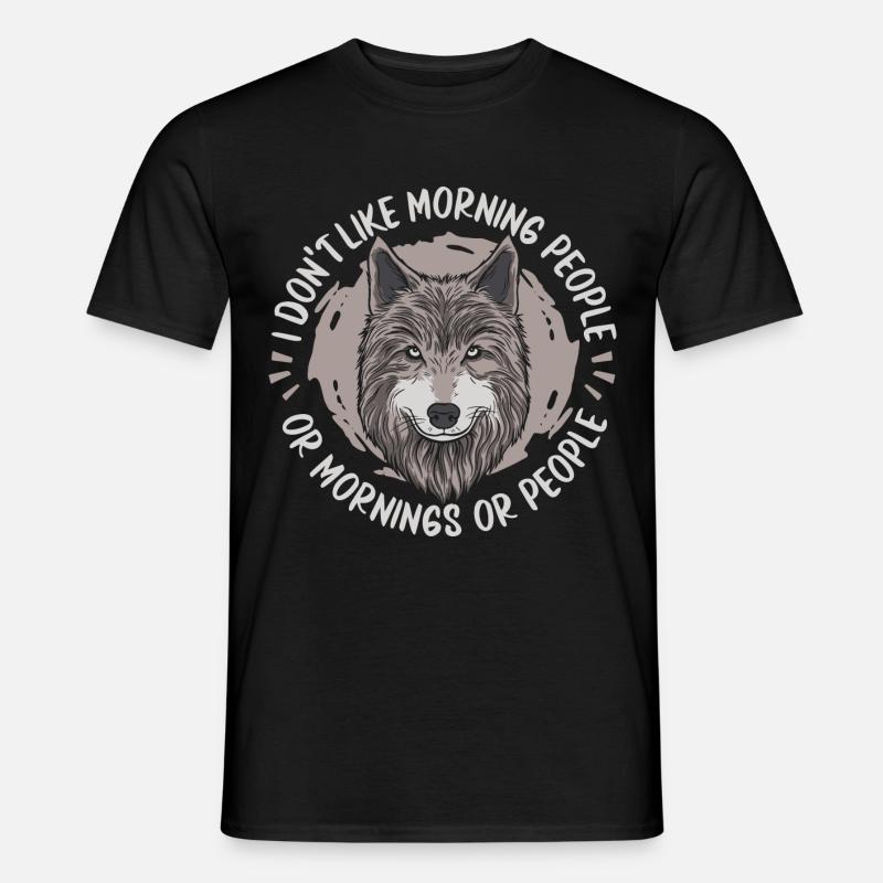 Wolf - Männer T-Shirt - Schwarz
