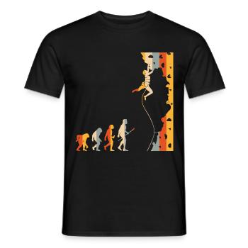 Vintage Kletterer Evolution Bouldering Climber - Männer T-Shirt - Schwarz - Vorne - AI Model Male 178 light (178cm)