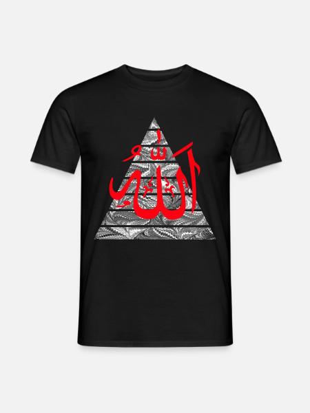 allah rouge - T-shirt homme - noir