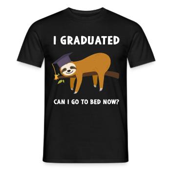 J’ai obtenu mon diplôme Puis-je aller me coucher maintenant? - T-shirt homme - noir - Devant - AI Model Male 178 light (178cm)