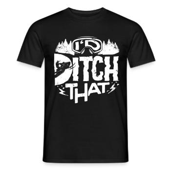 Snowmobile Riding Snowmobiling I'd Ditch That - Männer T-Shirt - Schwarz - Vorne - AI Model Male 178 light (178cm)