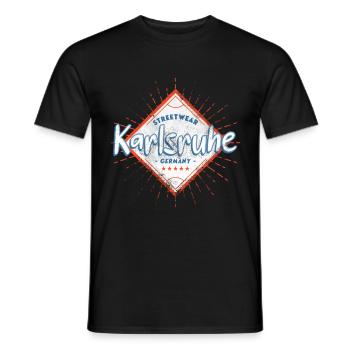 Karlsruhe Deutschland Stadt Skyline Heimat Liebe - Männer T-Shirt - Schwarz - Vorne - AI Model Male 178 light (178cm)