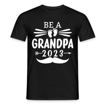 Futur grand-père 2023, 2023 Je serai grand-père, 2023 grand-père - T-shirt homme - noir - Devant - AI Model Male 178 light (178cm)