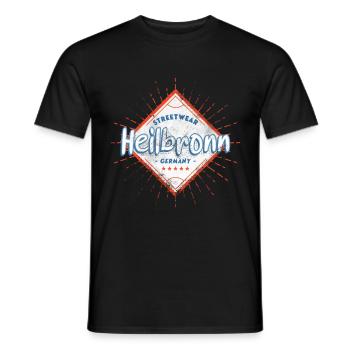 Heilbronn Germany City Skyline Home Love - Men's T-Shirt - black - Front - AI Model Male 178 light (178cm)