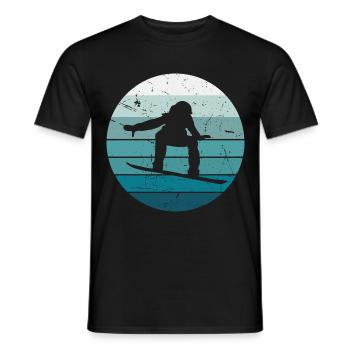 Snowboarding gift idea for snowboarders Snowboar - Men's T-Shirt - black - Front - AI Model Male 178 light (178cm)