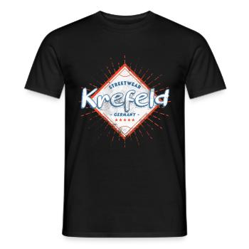 Krefeld Deutschland Stadt Skyline Heimat Liebe - Männer T-Shirt - Schwarz - Vorne - AI Model Male 178 light (178cm)