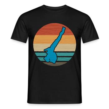 Lac de Garde Retro - T-shirt homme - noir - Devant - AI Model Male 178 light (178cm)