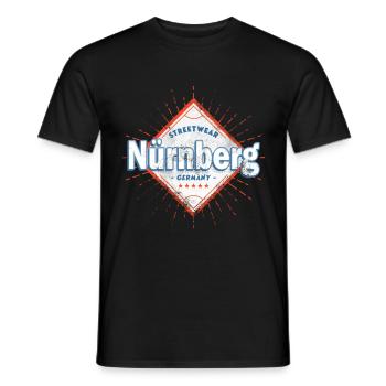Nuremberg Allemagne Ville Skyline Home Love - T-shirt homme - noir - Devant - AI Model Male 178 light (178cm)